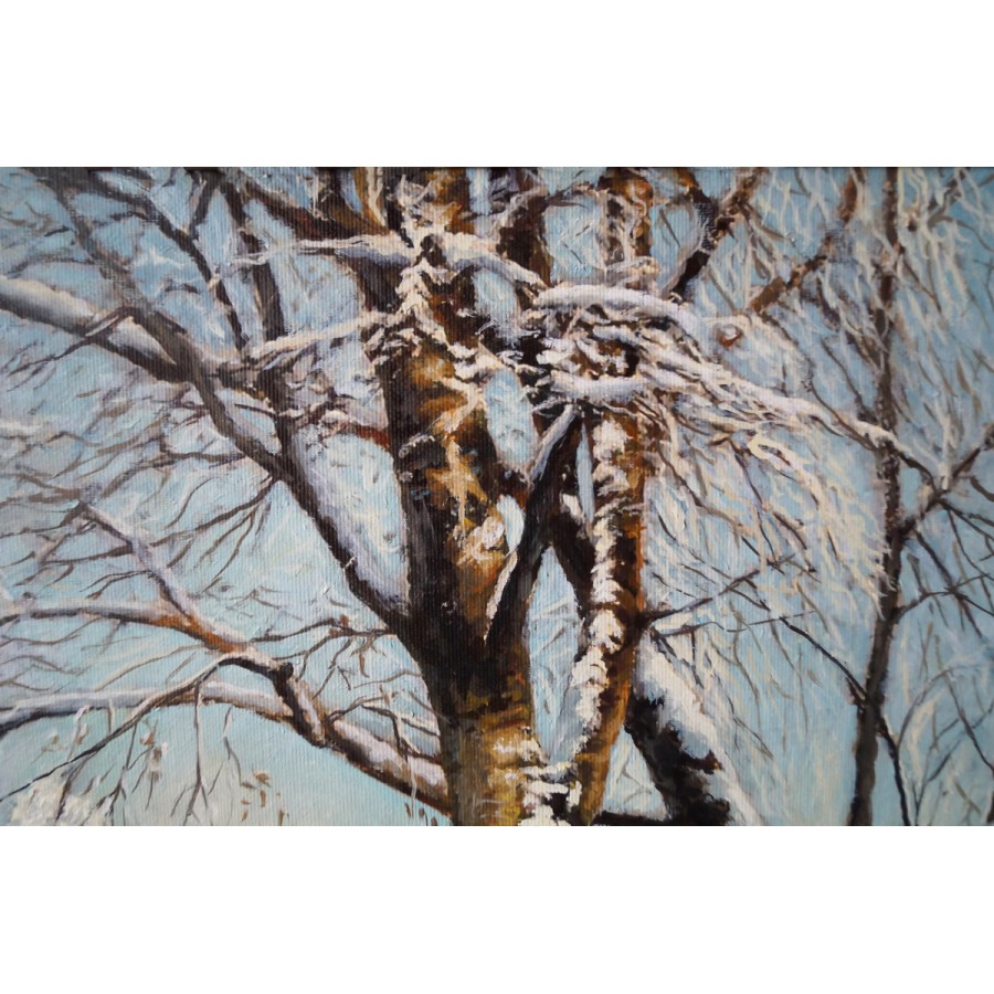 Лес зимой. Anders Andersen-Lundby 1882г. Копия.